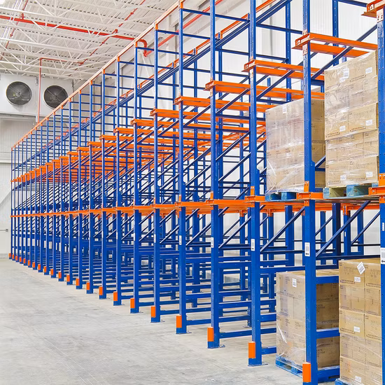 OEM Heavy Industrial Adjustable Warehouse Storage Rack Metal Drive in Pallet Racks/Steel Drive in Racking Filo Racking