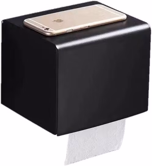 Serie 2010 Juego de baño montado en la pared Toallero negro Accesorios de baño de acero inoxidable