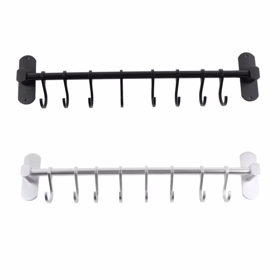 Ferretería/Baño/Cuarto de baño/Juego de ducha/Inodoro/Accesorios de cocina Utensilio Toallero con 8 ganchos deslizantes