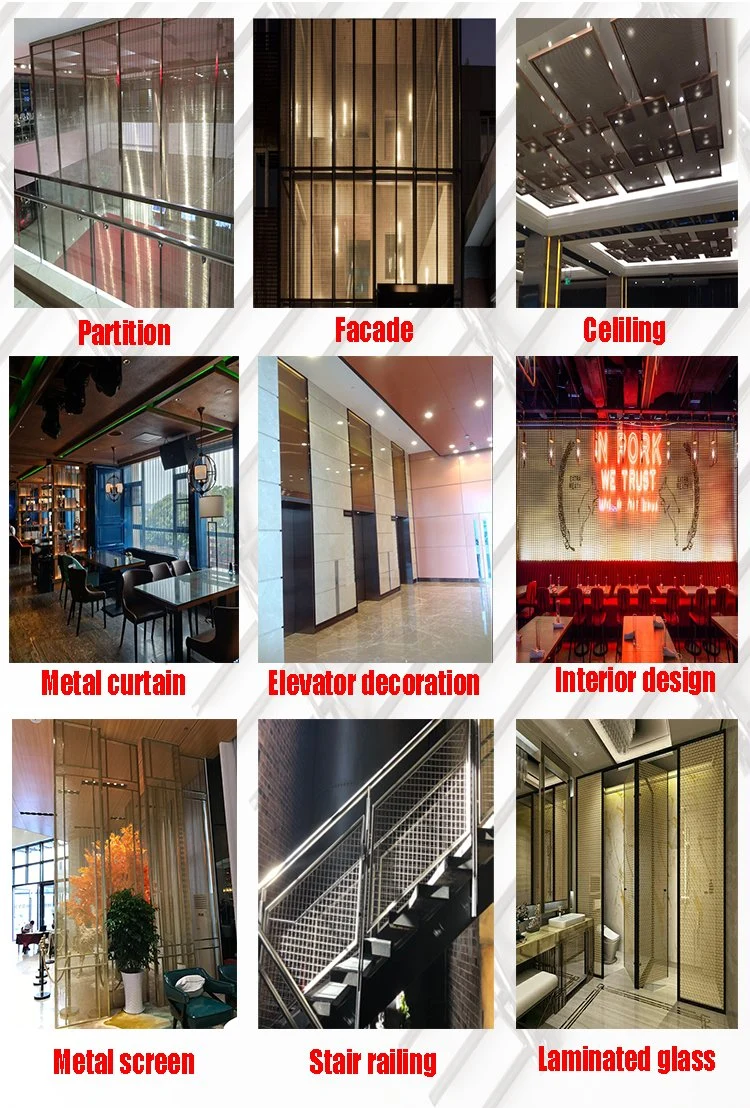 Wire Mesh Decorative Metal Fabric Partition Wall