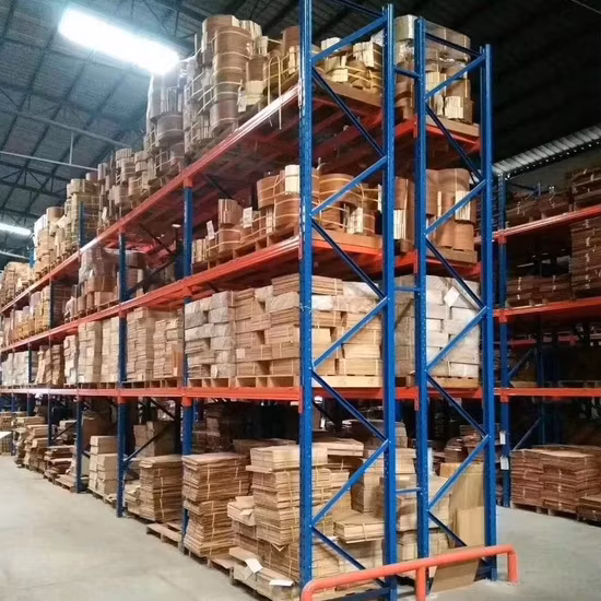 Estante de plataforma móvil de metal resistente para almacenamiento de almacén industrial