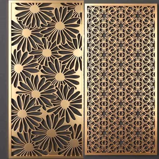 La partición de la pantalla del metal de la decoración del hogar 3 panela el panel plegable del tabique